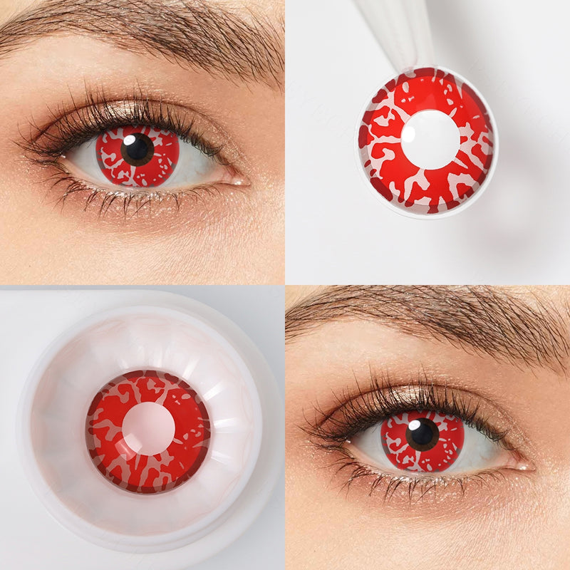 Red Blood Splat Halloween Contacts