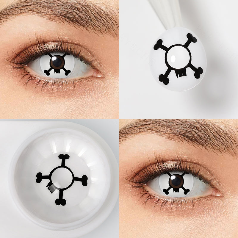 Skeleton Cross Halloween Contacts