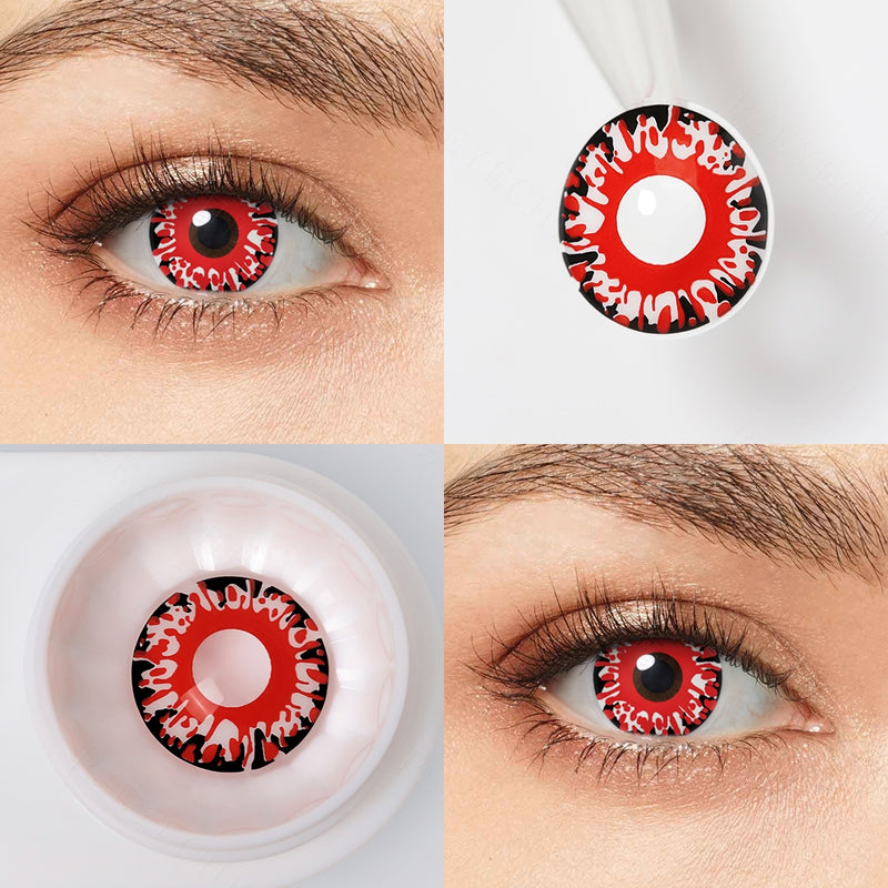 Red Lava Contact Lenses