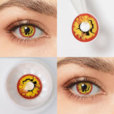 Red Yellow Burst Contacts