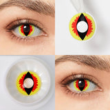 Yellow Dragon Eye Contacts