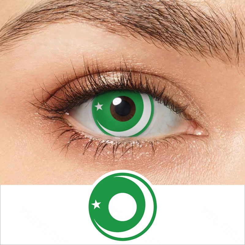 Pakistan Flag Contact Lenses