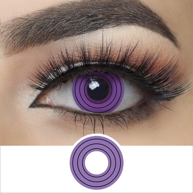 Contacts d'Halloween en spirale violette