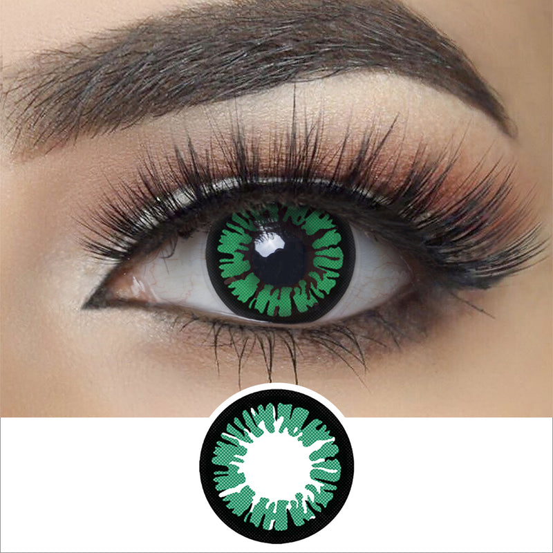 Glamor Green Halloween Contacts