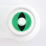 Oeil de Chat Vert Contacts d'Halloween