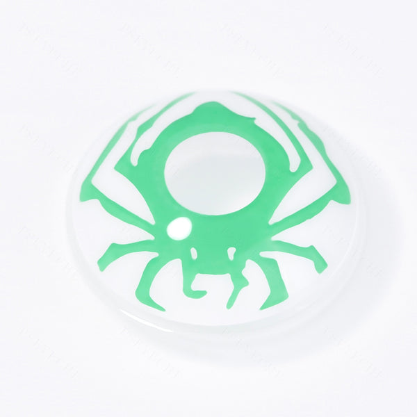 Contacts de l'araignée verte pour l'Halloween