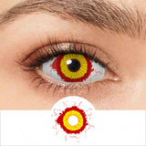 Fever Yellow and Red Sclera Lenses