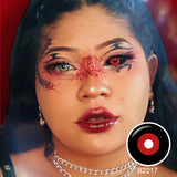 Jigsaw Black and Red Sclera Lenses