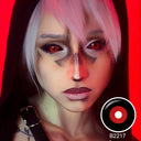 Jigsaw Black and Red Sclera Lenses