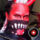 Jigsaw Black and Red Sclera Lenses