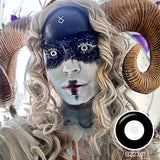 Vampire Black & White Sclera Lenses