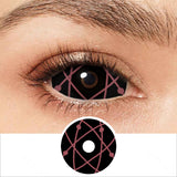 Red Star Trails Sclera Lenses