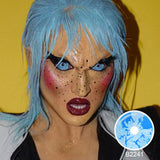 Ice Age Blue and White Sclera Lenses