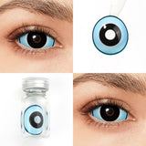 Black and Blue Sclera Lenses