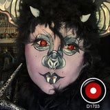 Black Ring Red Mini Sclera Lenses