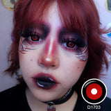 Black Ring Red Mini Sclera Lenses