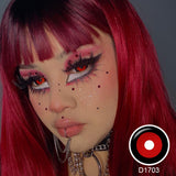 Black Ring Red Mini Sclera Lenses