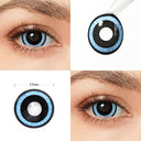 Black And Blue Mini Sclera Lenses