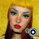 Black And Blue Mini Sclera Lenses