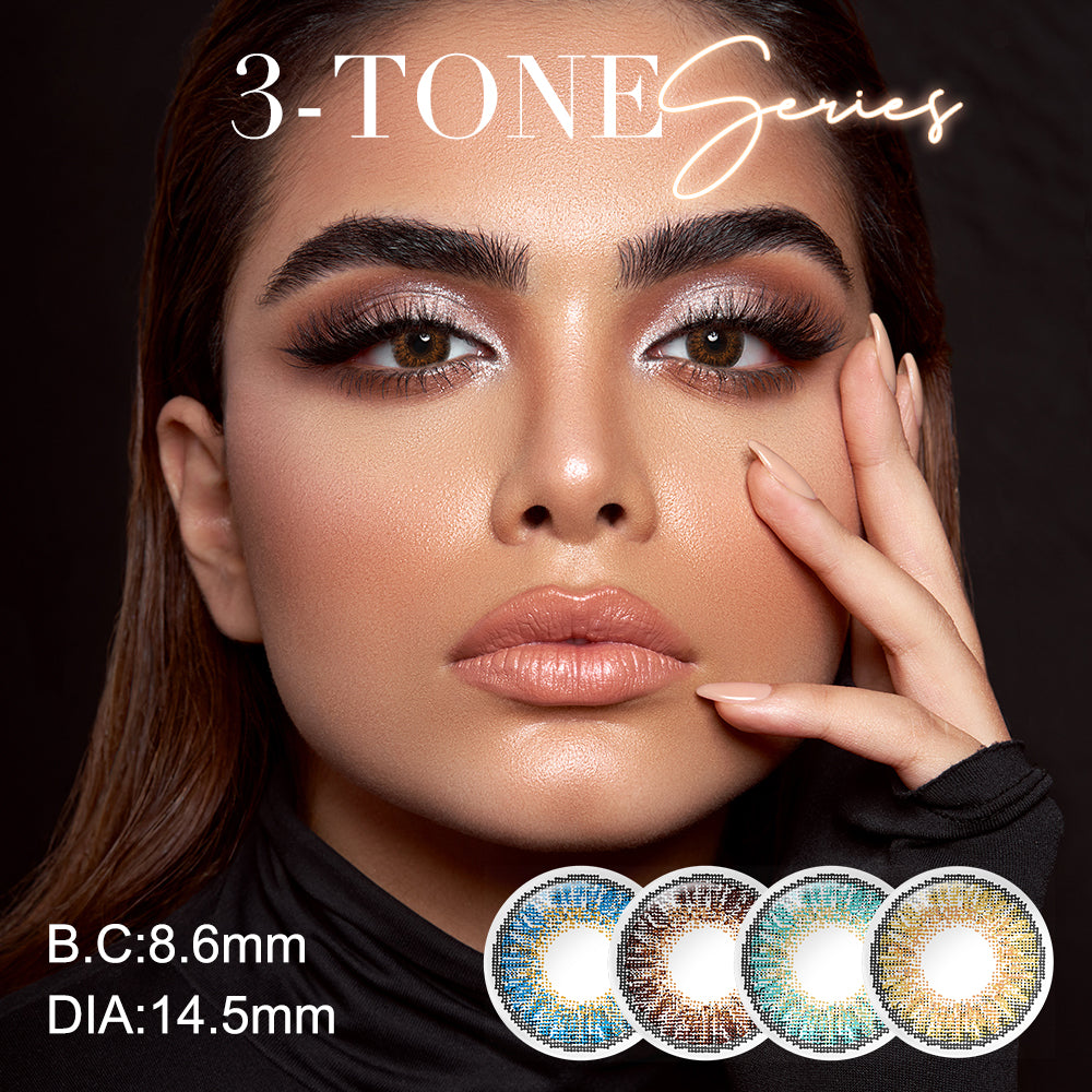 3 Tone Contacts 3 Tone Colored Contact Lenses 12 Colors Available Freshgo 5237