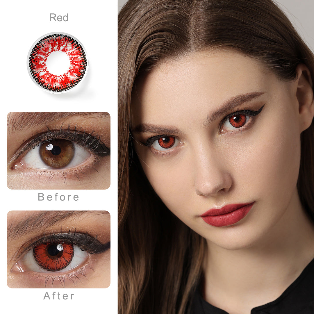 FreshGo Official - 50% Off Nonno Deep Red Colored Contact Lenses ...