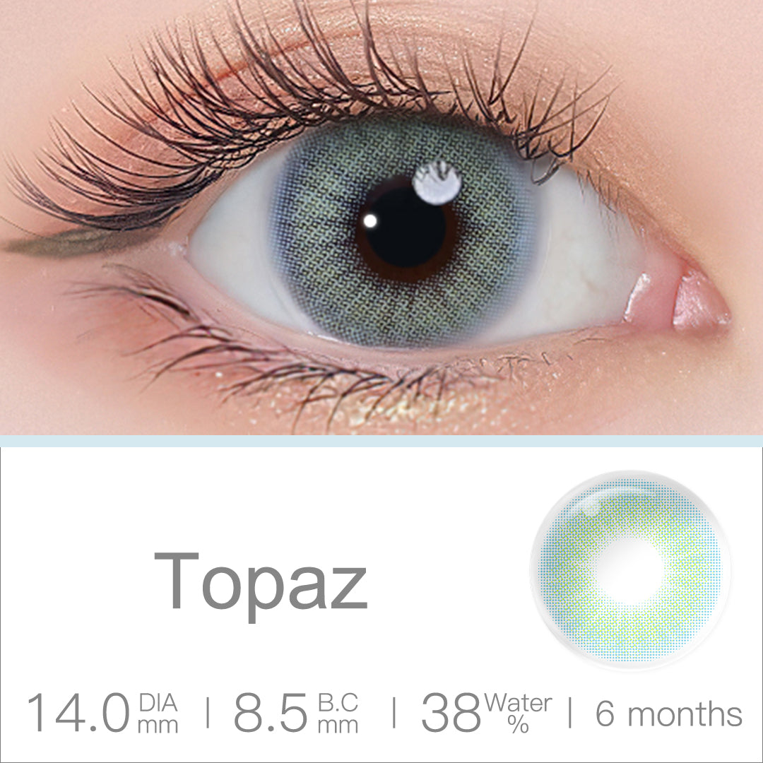 FreshGo Official - Queen Topaz Blue Colored Contact Lenses