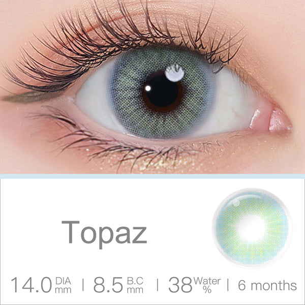 Queen Topaz Blue Colored Contacts