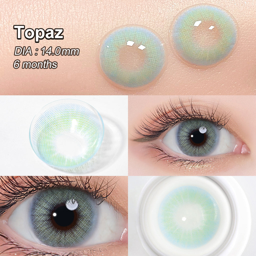 FreshGo Official - Queen Topaz Blue Colored Contact Lenses