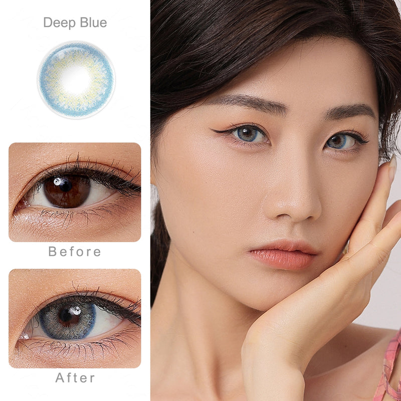 Delight Deep Blue Colored Contacts