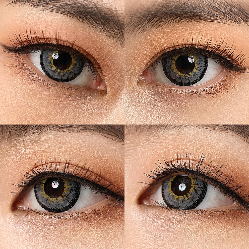 kearny james(yellow×gold /gray lens Neon Gray Colored Contacts – FreshGo