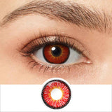 Neon Red Colored Contacts