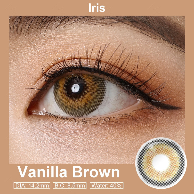 Iris Vanilla Brown Colored Contacts