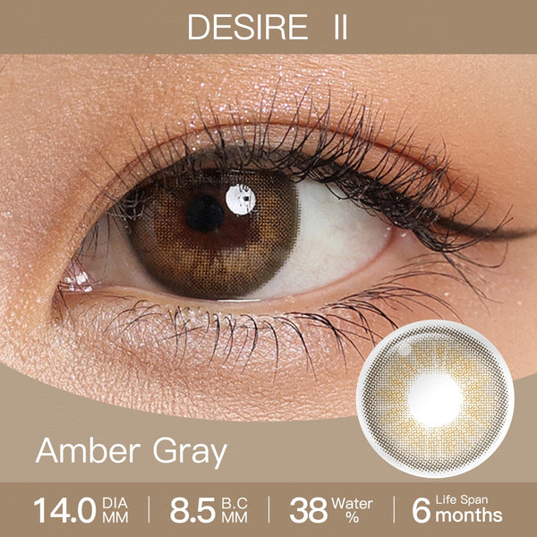 Desire Amber Gray Colored Contacts