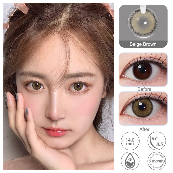 Roze Beige Brown Colored Contacts