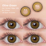 Roze Olive Green Colored Contacts