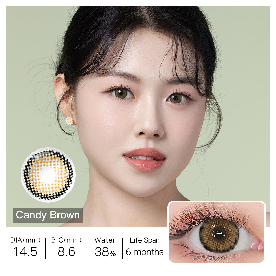 FreshGo Official - Diamond N Candy Brown Colored Contact Lenses