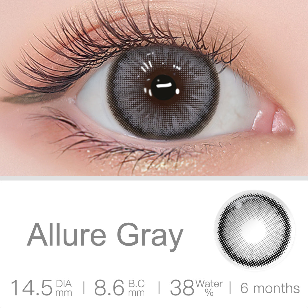 FreshGo Official - Allure Gray Colored Contact Lenses | Natural Looking