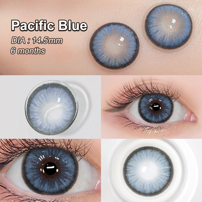 Diamond N Pacific Blue Colored Contacts