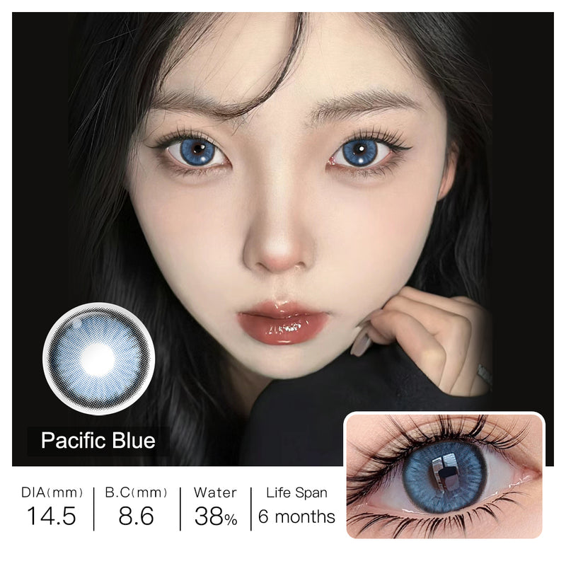 Diamond N Pacific Blue Colored Contacts