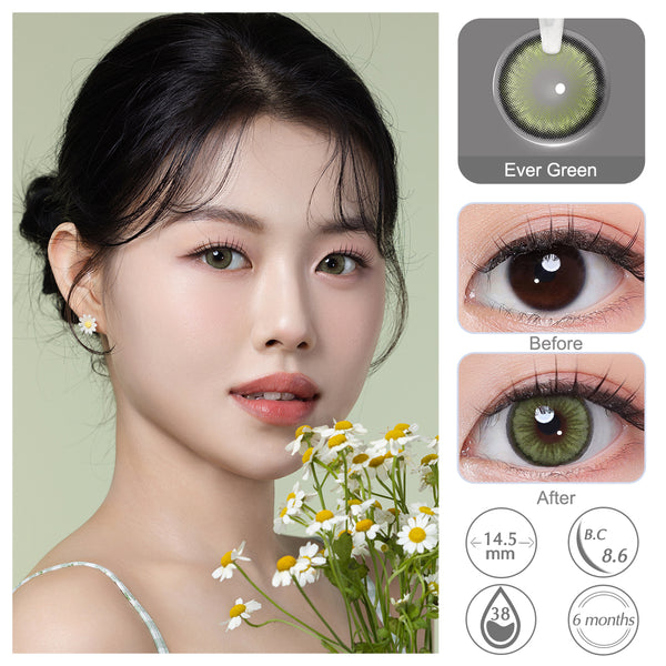 Diamond N Ever Green Colored Contacts