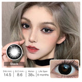 Supersize Black Colored Contacts