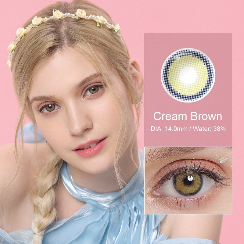 Melody Cream Brown Colored Contacts