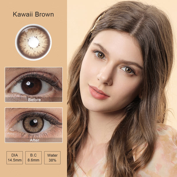 Kawaii Brown Colored Contacts