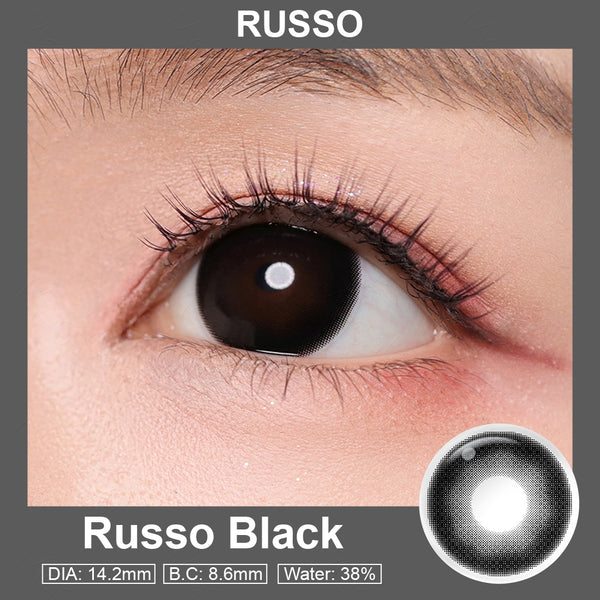 Russo Black Colored Contacts