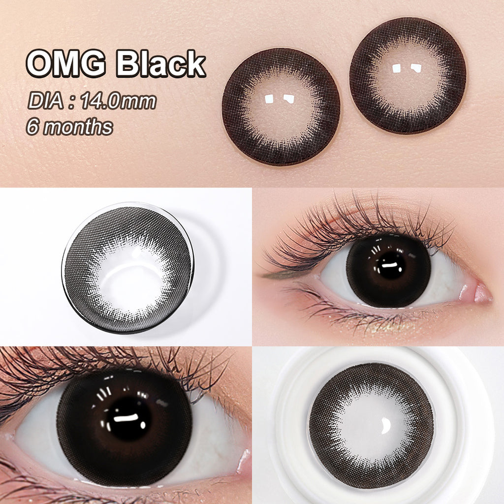 FreshGo Official - OMG Black Colored Contact Lenses | Natural Looking