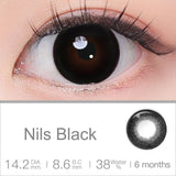 NILS Black Colored Contacts