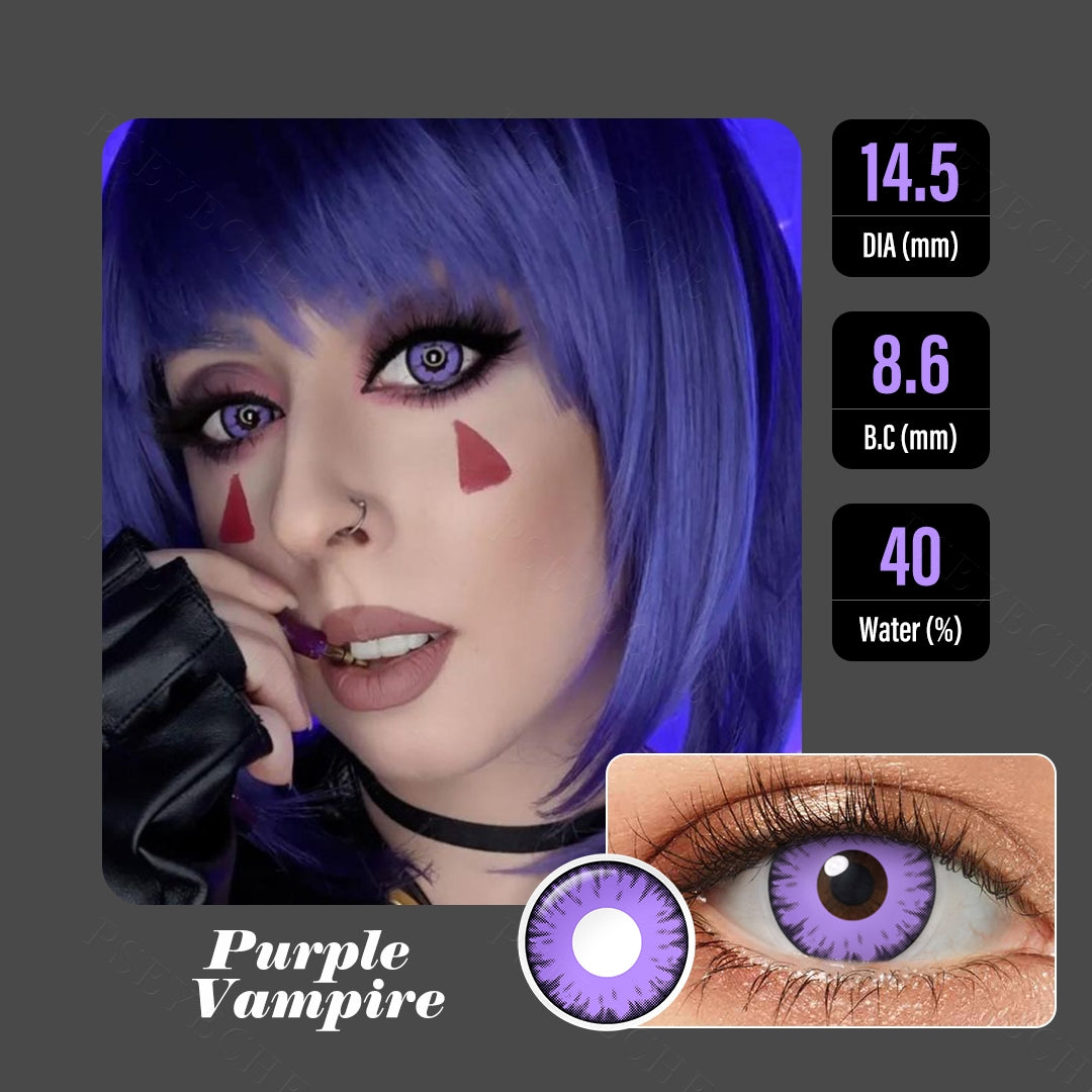 趣味 UVERworld #CONTACT Purple Vampire Crazy Contacts for Twilight – FreshGo