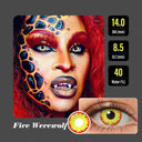 Fire Werewolf Halloween Contacts