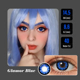 Glamor Blue Halloween Contacts