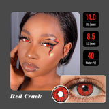 Red Crack Halloween Contacts